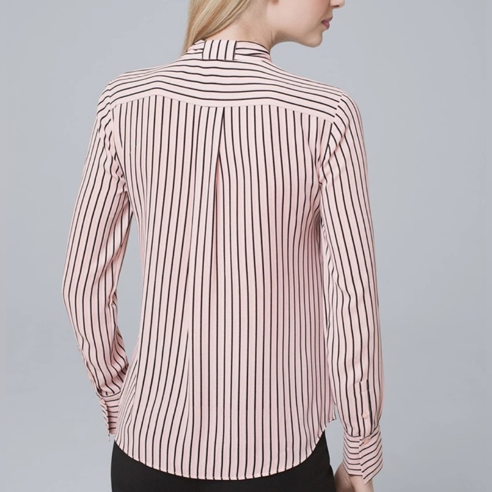 WHBM Pinstripe Blouse - Picture 7 of 7